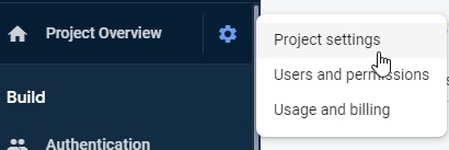 Project settings