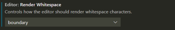 Editor: Render Whitespace