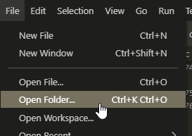 open folder